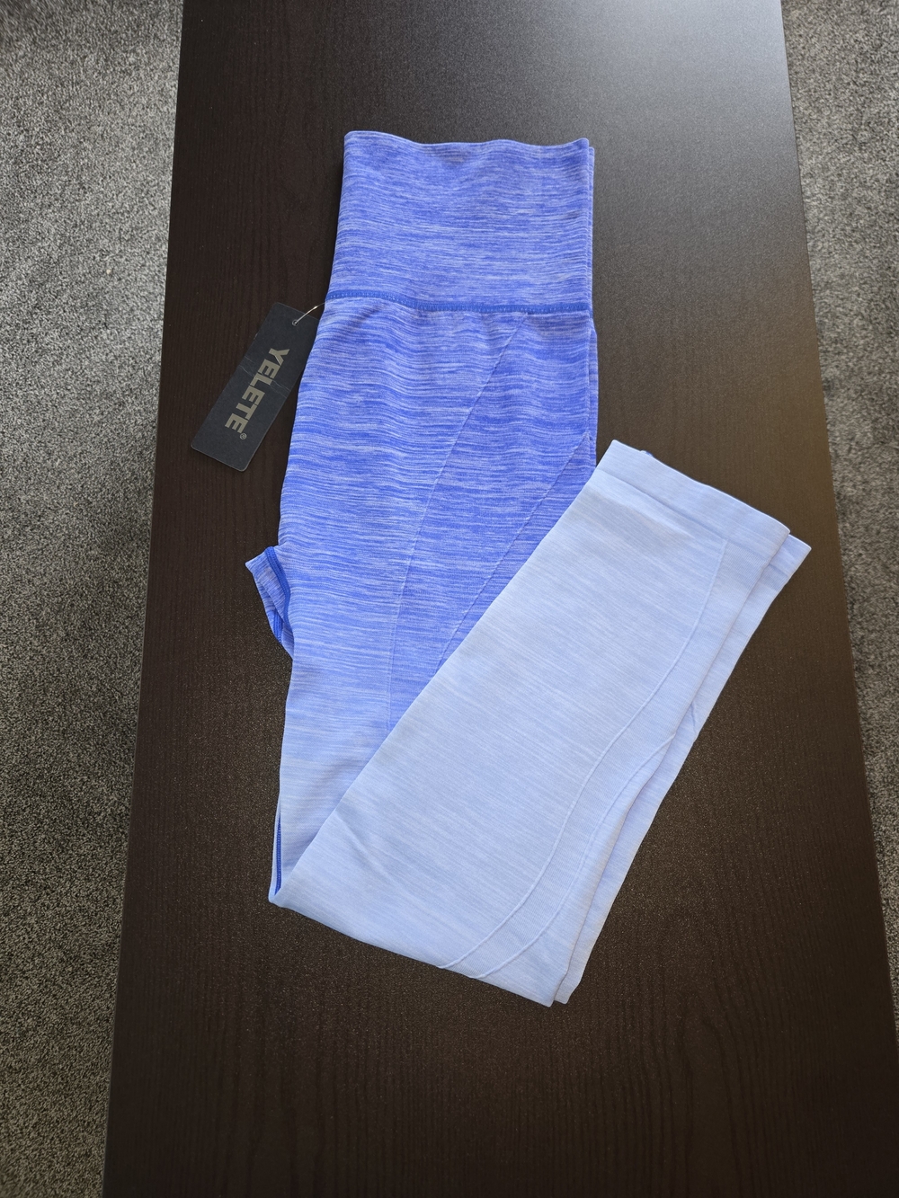 Yelete Ombre Royal Blue High-Waist Leggings